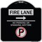Signmission Fire Lane No Parking or Standing Anytime Heavy-Gauge Aluminum Sign, 18" x 18", BS-1818-24007 A-DES-BS-1818-24007 - alternate 1